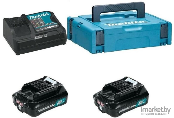 Набор электроинструментов Makita UB100D (пылесос CL108FD, 1*2.0Ah BL1021B, DC10SB, сумка) (CLX245SAX1)