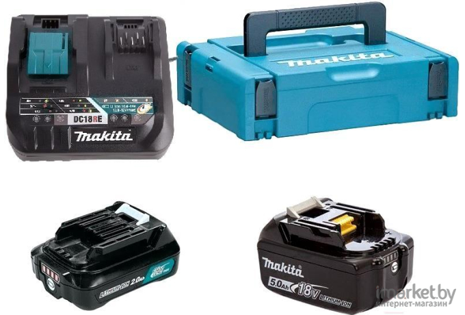 Набор электроинструментов Makita UB100D (пылесос CL108FD, 1*2.0Ah BL1021B, DC10SB, сумка) (CLX245SAX1)