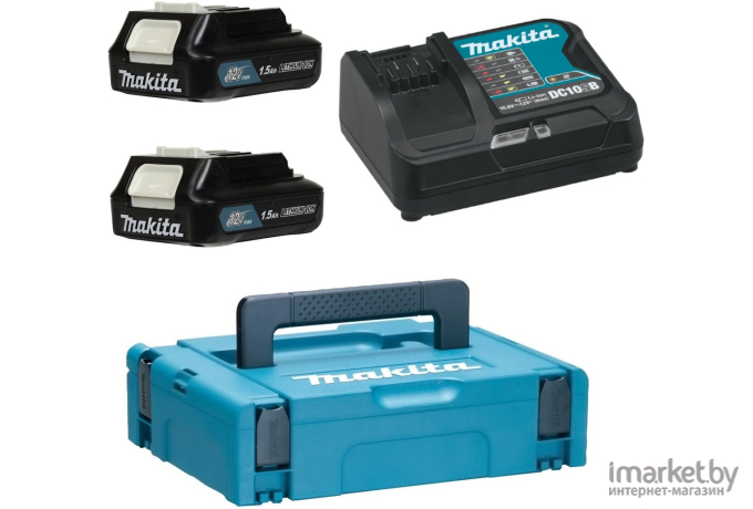 Набор электроинструментов Makita UB100D (пылесос CL108FD, 1*2.0Ah BL1021B, DC10SB, сумка) (CLX245SAX1)