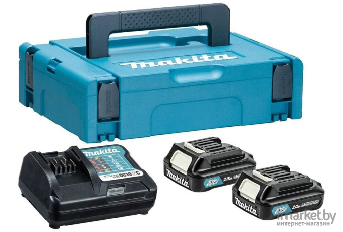 Набор электроинструментов Makita UB100D (пылесос CL108FD, 1*2.0Ah BL1021B, DC10SB, сумка) (CLX245SAX1)