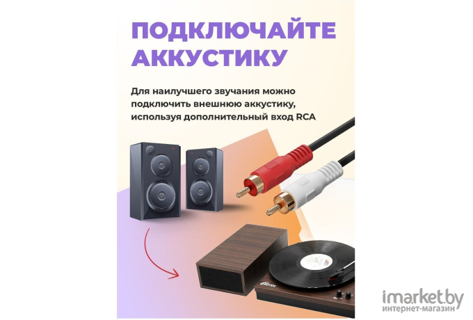 Виниловый проигрыватель Ritmix LP-340B Dark wood