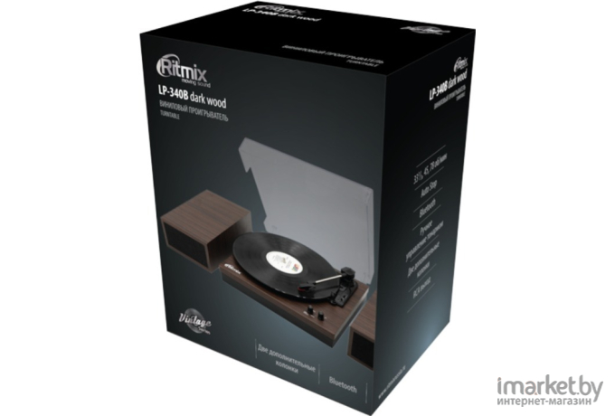 Виниловый проигрыватель Ritmix LP-340B Dark wood