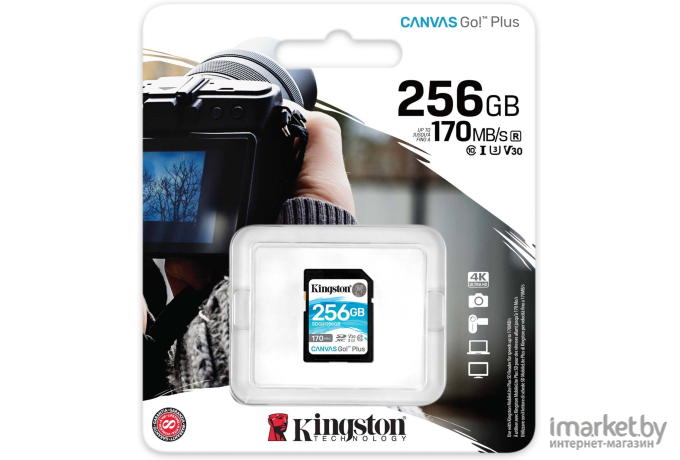 Карта памяти Kingston Canvas Go! Plus SDXC 256GB