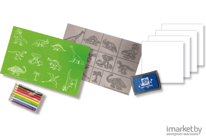 Игровой набор с печатями SES Creative Мир динозавров (14919)