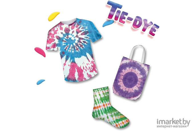 Набор несмывающихся красок Tie-Dye для рисования на текстиле SES Creative (00368)