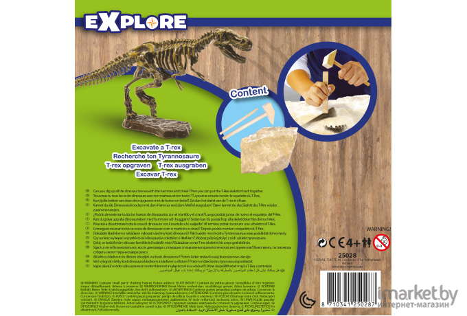 Набор игровой SES Creative детский Explore Раскопать и собрать тираннозавра (25028)