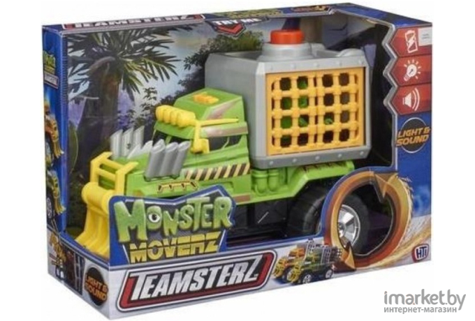 Игрушка Teamsterz Монстр-трак с динозавром в клетке зеленый (5417116)