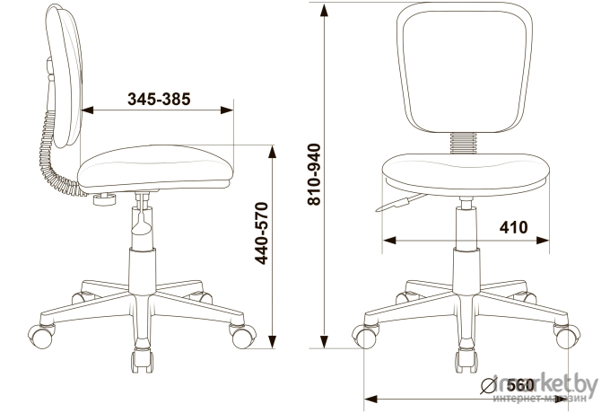 Кресло детское Бюрократ CH-W204NX серый Light-19