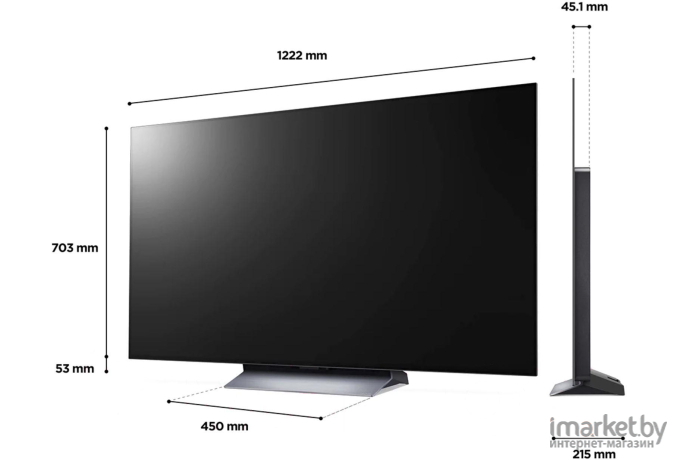 Телевизор LG OLED55C24LA.ARUB