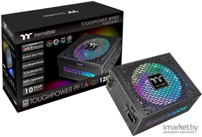 Блок питания Thermaltake Toughpower GF1 ARGB 80+ gold ATX 1200W (PS-TPD-1200FNFAGE-1)