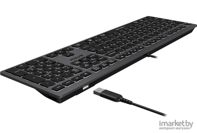 Клавиатура A4Tech Fstyler серый (FX60H)