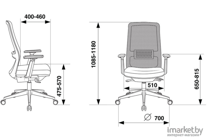 Кресло руководителя Бюрократ MC-915 черный (MC-915/B/418B)