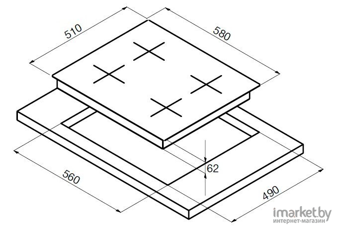 Электрическая варочная панель Korting HK 6205 RN