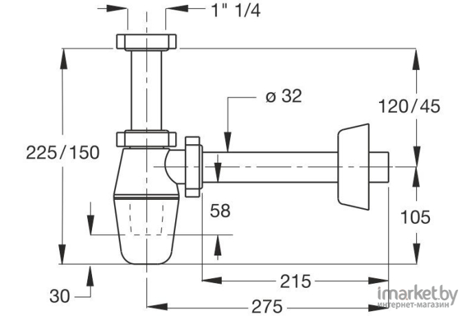 Сифон Bonomini 2630CP32B0