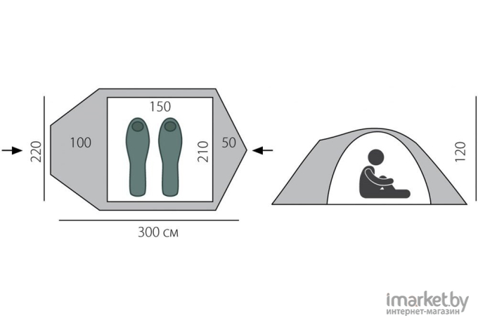 Треккинговая палатка BTrace Challenge 2