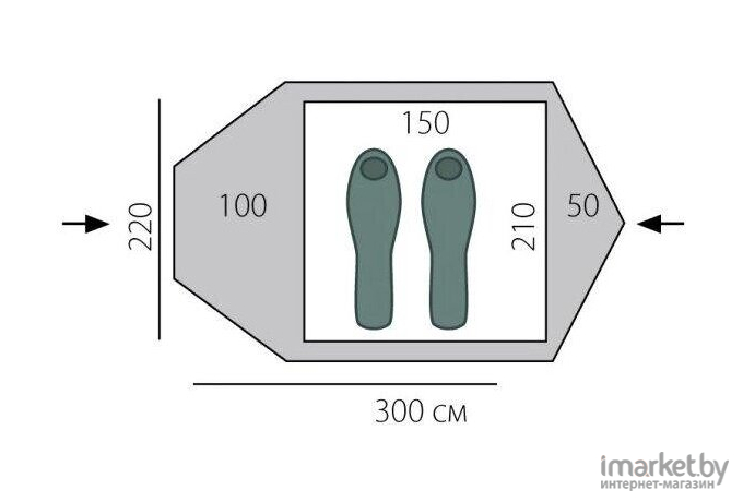 Треккинговая палатка BTrace Challenge 2