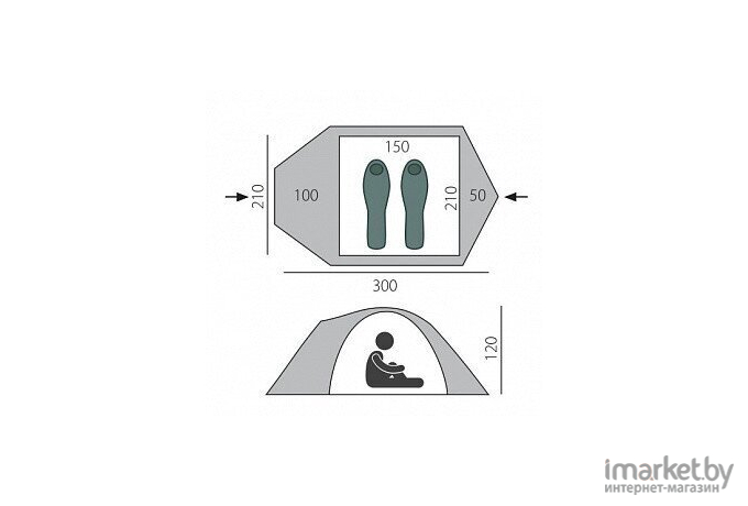 Треккинговая палатка BTrace Challenge 2