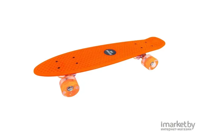 Скейтборд Street Hit 55см оранжевый светящиеся колеса (A009-26)