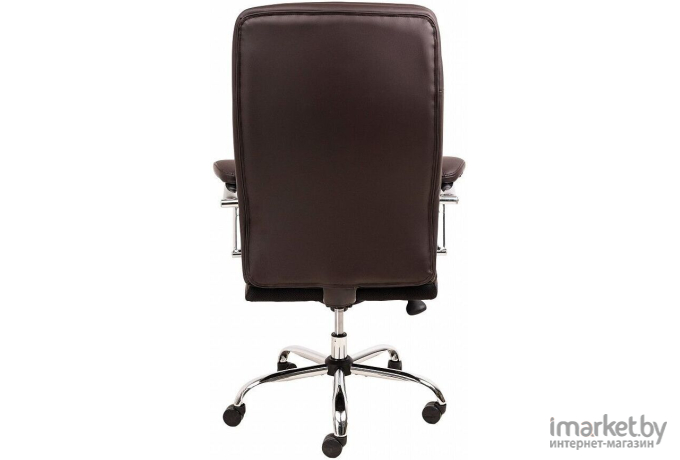 Кресло AksHome August Chrome Eco темно-коричневый