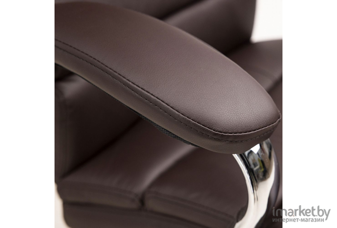 Кресло AksHome August Chrome Eco темно-коричневый