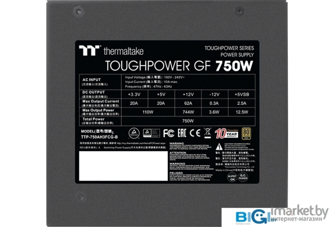 Блок питания Thermaltake Toughpower GF 750W (PS-TPD-0750FNFAGE-2)