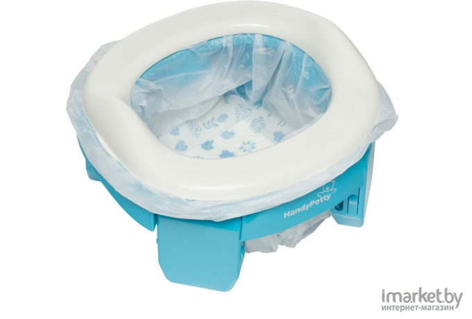 Дорожный горшок Roxy-Kids HandyPotty + 3 одноразовых пакета голубой (HP-250B)