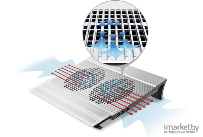Подставка для ноутбука DeepCool N8 серебристый