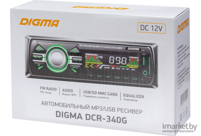 Автомагнитола Digma DCR-340G