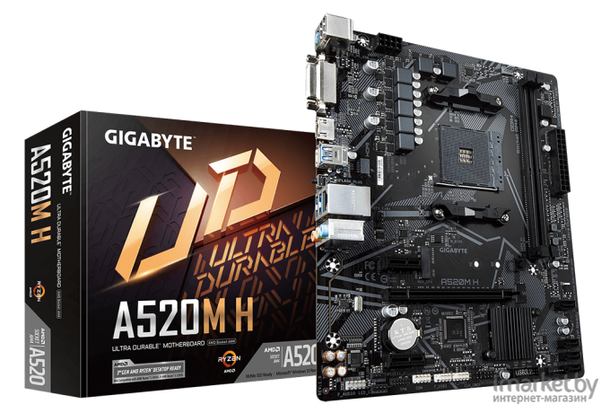 Материнская плата Gigabyte A520M H (rev. 1.0)