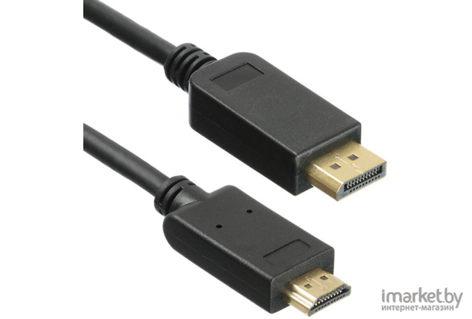 (Buro v 1.2 DisplayPort (m)/HDMI (m) 3м. Позолоченные контакты черный (BHP DPP_HDMI-3))