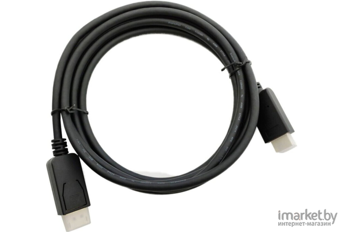 (Buro v 1.2 DisplayPort (m)/HDMI (m) 3м. Позолоченные контакты черный (BHP DPP_HDMI-3))