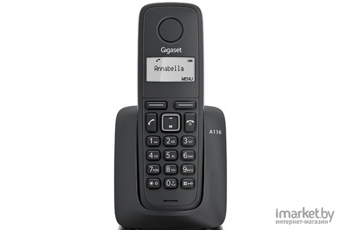 Р/Телефон Dect Gigaset A116 черный