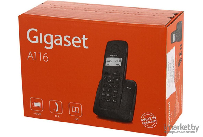 Р/Телефон Dect Gigaset A116 черный