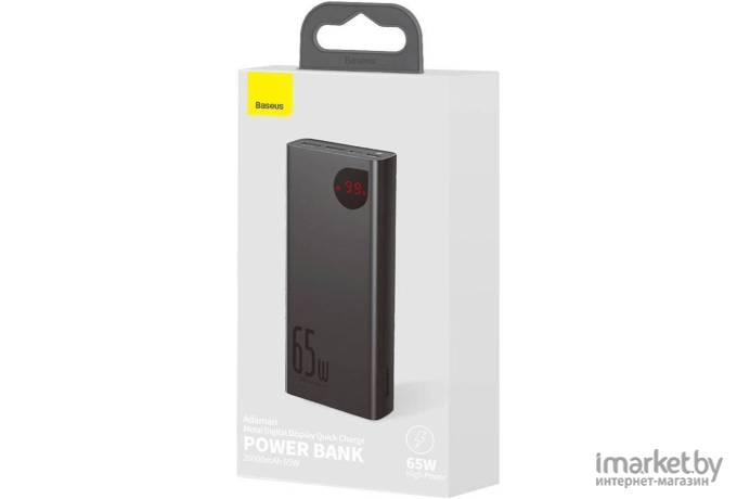 Портативное зарядное устройство (power bank) Baseus PPIMDA-D01 Adaman Metal Digital Display Quick Charge 65W 20000mAh Black (PPIMDA-D01)