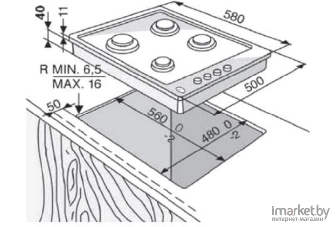 Газовая варочная поверхность Indesit PAA 642 /I(WH)