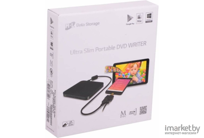 Привод DVD-RW LG GP95 черный SATA slim внешний oem (GP95NB70)