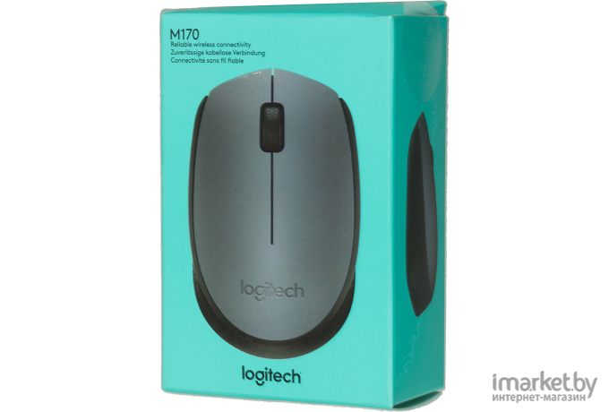 Мышь Logitech M170 серый/черный оптическая (1000dpi) беспроводная USB (2but)