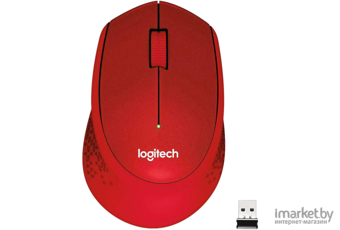 Мышь Logitech M330 Silent Plus красный (910-004911)