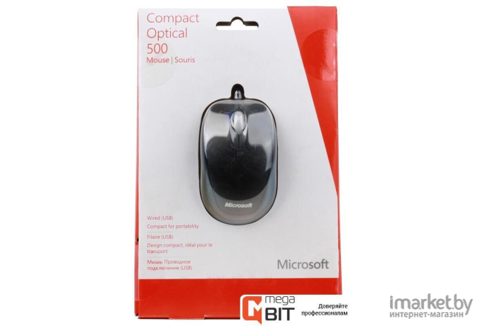 Мышь Microsoft Compact Optical Mouse 500, Mac/Win, USB (U81-00083)