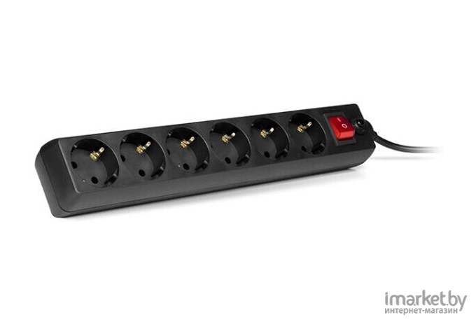 Фильтр питания т.м. Sven Optima 3,0 m (6 sockets) black Color Box