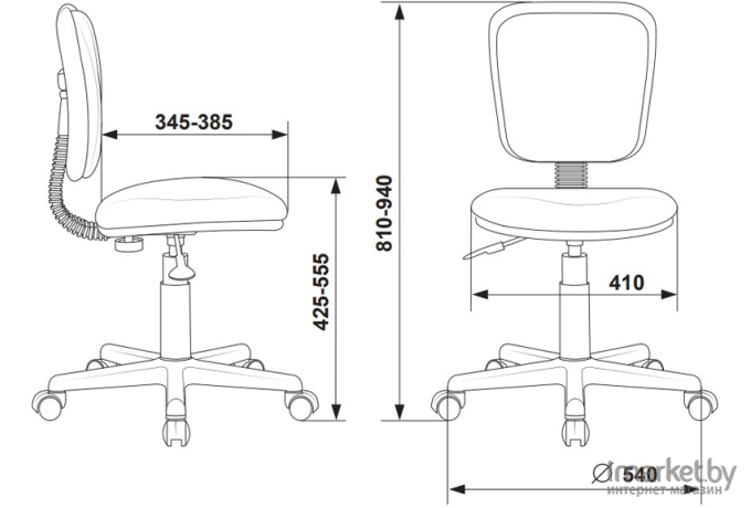 Офисное кресло Бюрократ CH-204NX/26-28