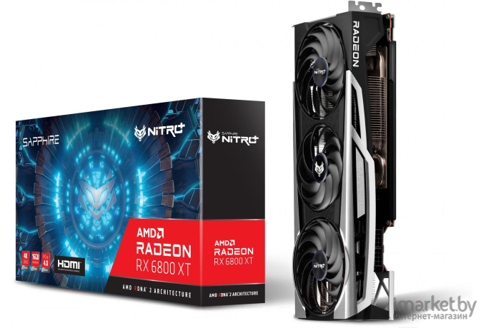 Видеокарта Sapphire Radeon RX 6800 XT Nitro+ 16GB GDDR6 11304-02-20G