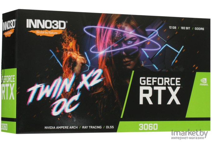 Видеокарта Inno3D GeForce RTX 3060 Twin X2 OC 12GB GDDR6 (N30602-12D6X-11902120H)