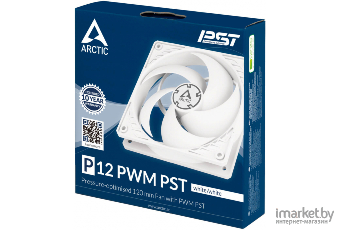 Вентилятор для корпуса Arctic P12 PWM PST ACFAN00132A (белый/прозрачный)