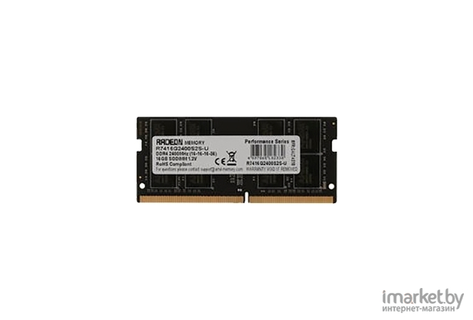 Оперативная память AMD R7 Performance Series 16GB DDR4 SODIMM PC4-19200 (R7416G2400S2S-U)