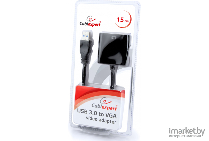 Адаптер USB Cablexpert AB-U3M-VGAF-01 microUSB 2.0/VGA 0.15 м