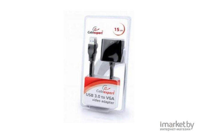 Адаптер USB Cablexpert AB-U3M-VGAF-01 microUSB 2.0/VGA 0.15 м