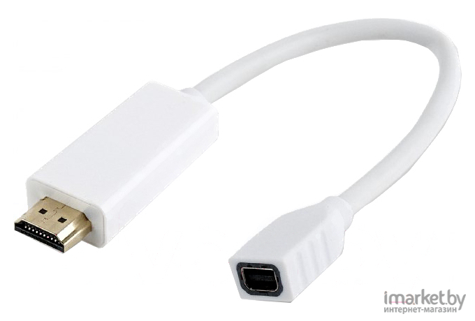Переходник Cablexpert A-mDPF-HDMIM-001-W DisplayPort/HDMI 0.1 м