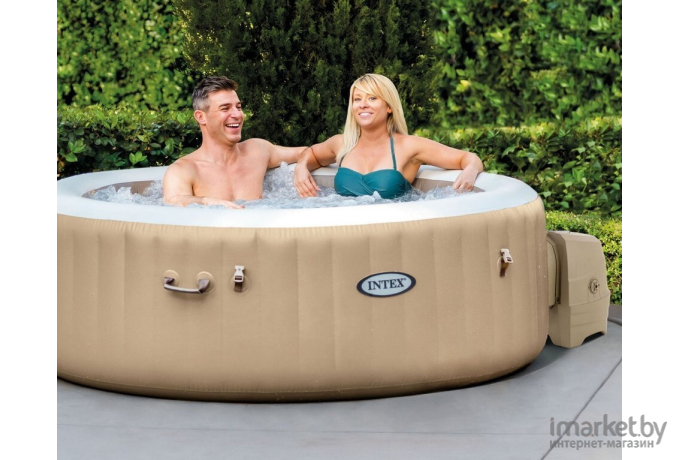 Надувной бассейн Intex Pure Spa Bubble Massage 28428 (216x71)