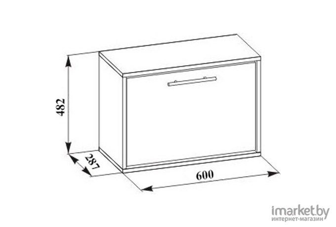 Тумба для обуви Сокол ТП-1 венге/беленый дуб (SKM_ШОТП1В5б5)